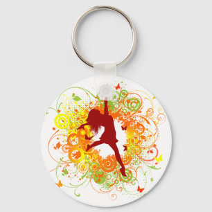 Danser Silhouet Sleutelhanger