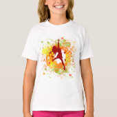 Danser Silhouette Meisjes T-shirt (Voorkant)