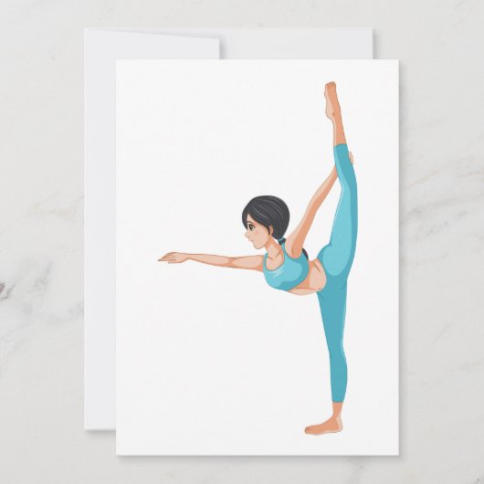 Danser stretching uitnodigingen (Voorkant)