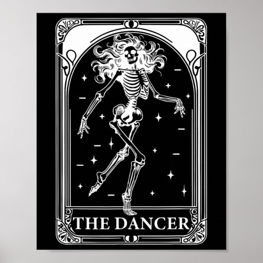 Danser Tarot Kaart Skelet Dancing Daughter Teache Poster (Voorkant)