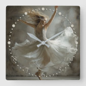 Danser Tijd...en 5 6 7 8 Vierkante Klok (Voorkant)