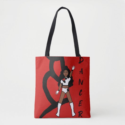 Danser Twee Kleuren Tote Rood & Wit Bag (Voorkant)