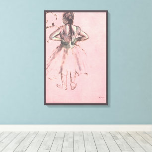 Danser van achteren, handen op de heupen door Edga Canvas Afdruk