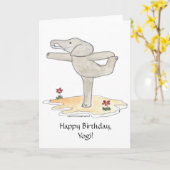 Danser van de Yoga van de olifant stelt de Kaart (Gele Bloem)