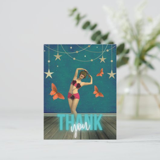  danser veranderde kunst Dank je Briefkaart (Staand voorkant)