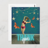 danser veranderde kunst Dank je Briefkaart (Voorkant / Achterkant)