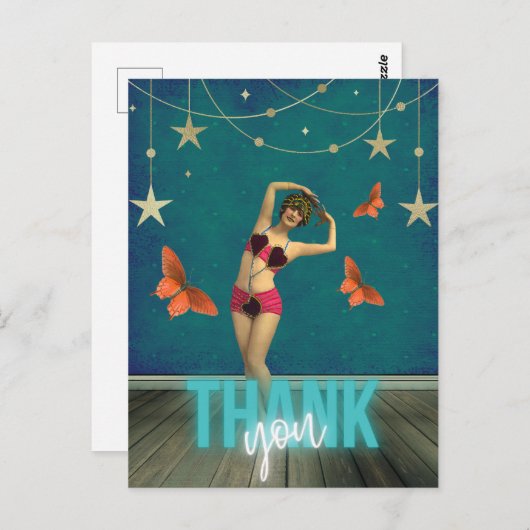  danser veranderde kunst Dank je Briefkaart (Voorkant / Achterkant)