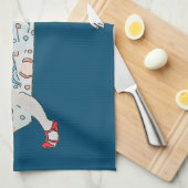  danser, voeg tekst toe theedoek (Quarter Fold)