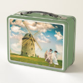  danserende bladermeisjes en windmollen (Achterkant)