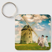 danserende bladermeisjes en windmollen sleutelhanger (Voorkant)