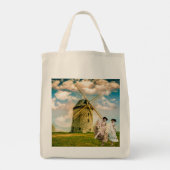  danserende bladermeisjes en windmollen tote bag (Achterkant)