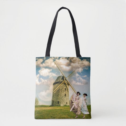 danserende bladermeisjes en windmollen tote bag (Voorkant)