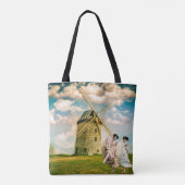 danserende bladermeisjes en windmollen tote bag (Achterkant)