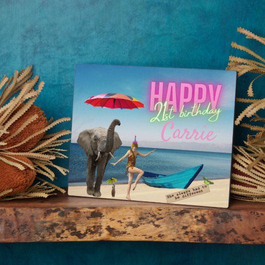  danseres 21e verjaardag Gewijzigde kunsttabel Fotoplaat (Zijkant)