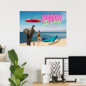  danseres 21ste verjaardag Gewijzigde kunst Poster (Thuiskantoor)