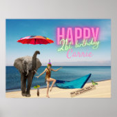  danseres 21ste verjaardag Gewijzigde kunst Poster (Voorkant)