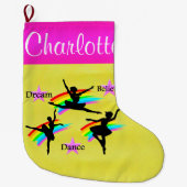 DANSERES DROMEN GEPERSONALISEERDE KERSTKOUS GROTE KERSTSOK (Voorkant)