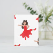 danseres emoji briefkaart (Staand voorkant)