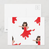 danseres emoji briefkaart (Voorkant / Achterkant)