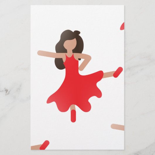 danseres emoji briefpapier (Voorkant)