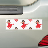 danseres emoji bumpersticker (Op auto)