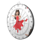 danseres emoji dartbord (Voorkant Rechts)