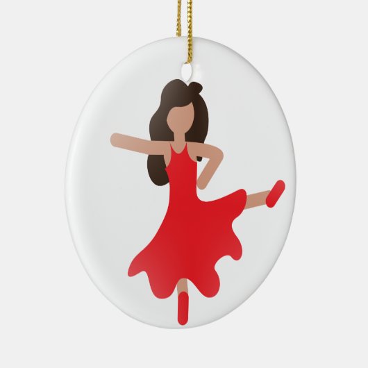 danseres emoji keramisch ornament (Rechts)