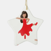 danseres emoji keramisch ornament (Rechts)