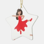 danseres emoji keramisch ornament (Links)