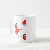 danseres emoji koffiemok (Voorkant links)