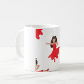 danseres emoji koffiemok (Voorkant links)
