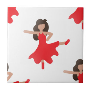 danseres emoji tegeltje