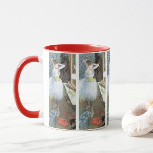 Danseres in haar kleedkamer door Edgar Degas Mok (Met donut)