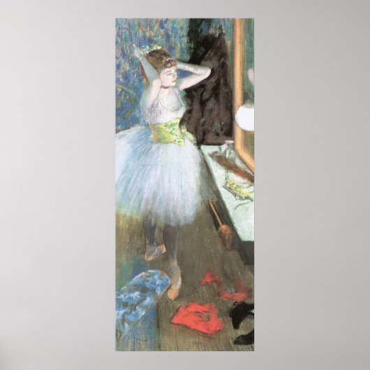 Danseres in haar kleedkamer door Edgar Degas Poster (Voorkant)