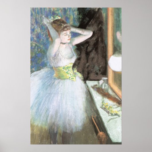 Danseres in haar kleedkamer door Edgar Degas Poster (Voorkant)