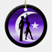 danseres keramisch ornament (Achterkant)