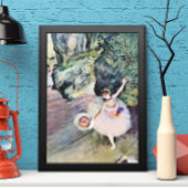 Danseres met een Boeket Bloemen door Edgar Degas Poster