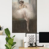 Danseres zittend op vensterbank poster (Thuiskantoor)