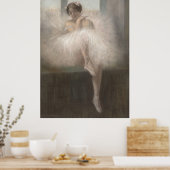 Danseres zittend op vensterbank poster (Keuken)