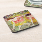 Danseressen Buigend door Edgar Degas, Ballet Kunst Bier Onderzetter (Linkerzijde)