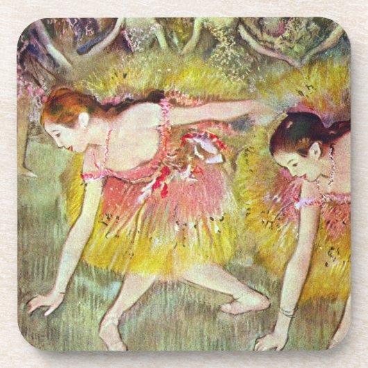 Danseressen Buigend door Edgar Degas, Ballet Kunst Bier Onderzetter (Voorkant)