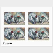 Danseressen die hun schoenen vastmaken door Edgar Rechthoekige Sticker (Vel)