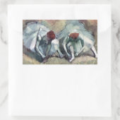 Danseressen die hun schoenen vastmaken door Edgar  Rechthoekige Sticker (Tas)