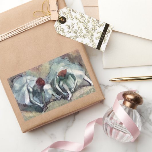 Danseressen die hun schoenen vastmaken door Edgar Rechthoekige Sticker (Geschenken)