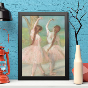 Danseressen in Roze door Edgar Degas, Vintage Ball Poster