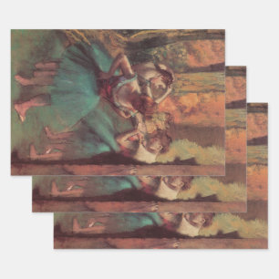 Danseressen, Roze en Groen door Edgar Degas Inpakpapier Vel