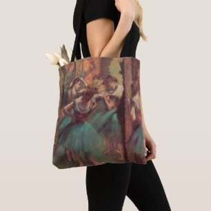 Danseressen, Roze en Groen door Edgar Degas Tote Bag