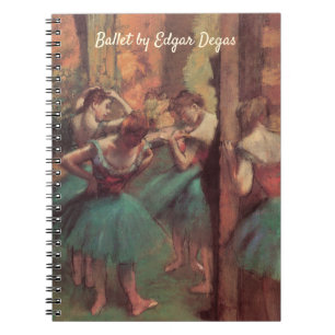 Danseressen, Roze en Groen van Edgar Degas Notitieboek