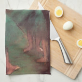 Danseressen, Roze en Groen van Edgar Degas Theedoek (Quarter Fold)