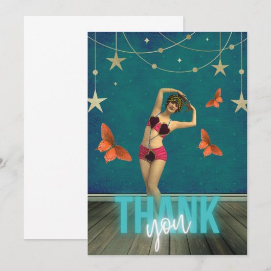 danserkunst bedankkaart (Voorkant / Achterkant)